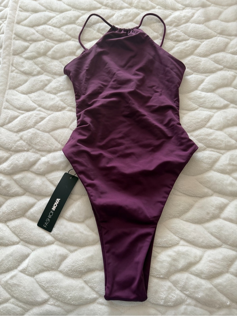 NEW! Fashion Nova Plum One-Piece Swimsuit size small